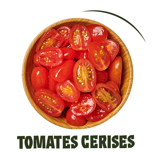 Ingrédients tomates cerise de chez plan pizza