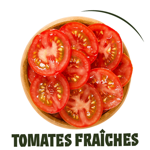 Ingrédients tomates fraîches de chez plan pizza